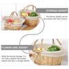 Picnic Basket Candy Woven Flower Girl Tots Toys Blanket Hanging Cloth Storage Handheld Shopping Small