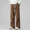 Tooling paratrooper pants men's spring and autumn high-end sense large pocket straight casual long pants men's versatile fashion