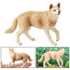 Wolf Figurines Set of 4Pcs Realistic Animal Figures for Landscape Decorations Early Educational Toy Birthday Party Gift