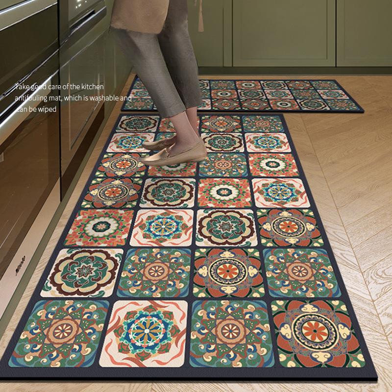 Kitchen Special Anti-dirty Anti-fouling Floor Mat Diatom Mud Absorbent Mat Non-slip Anti-oil Carpet Wipeable No-wash Floor Mat Home