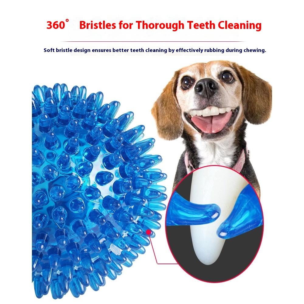Brinquedos para Animais de Estimação Brinquedos Sonoros de TPR Bola Resistente a Mordidas de Cão Elástica Bola Espinho Médio e Grande Brinquedos para Cães