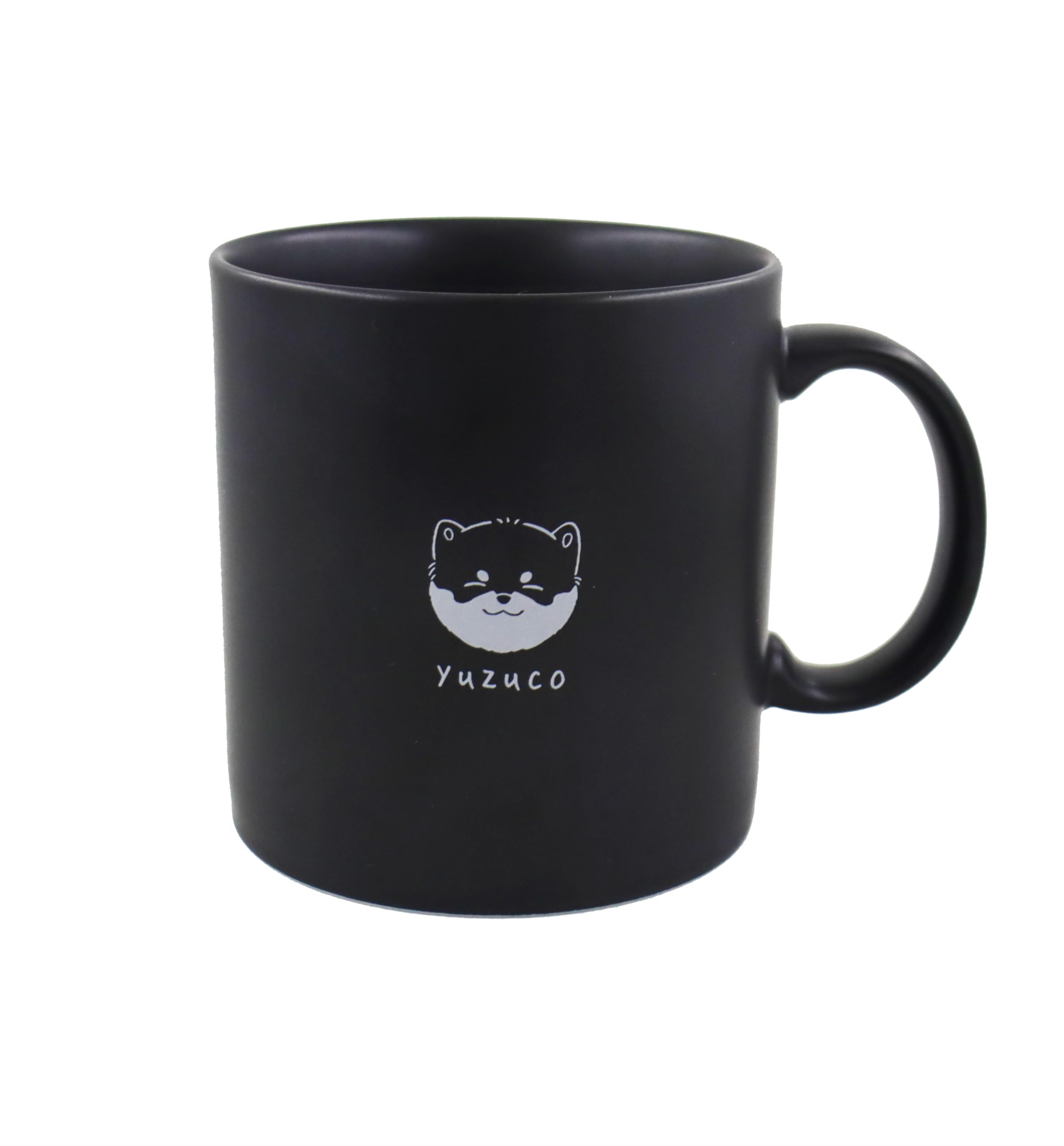 

yuzuco Милая кружка с шиба-ину и кошкой, большая, ручная работа, сделано в Японии, 360 мл, Дизайн, Вместимость, Подарок, (Собака) чёрный