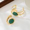 European & American Statement Earrings and Bracelet Set: Trendy Irregular Circles - Women's Fashion Jewelry, Perfect for Vacation.