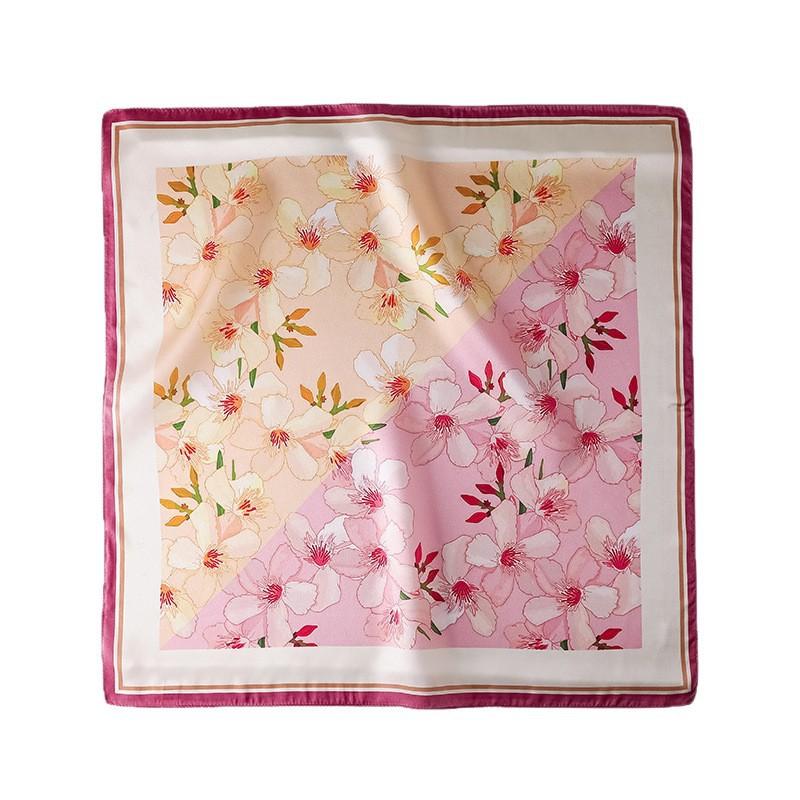 100% Mulberry Silk Scarf Women's Printed Small Square All-match Light Luxury Thin
