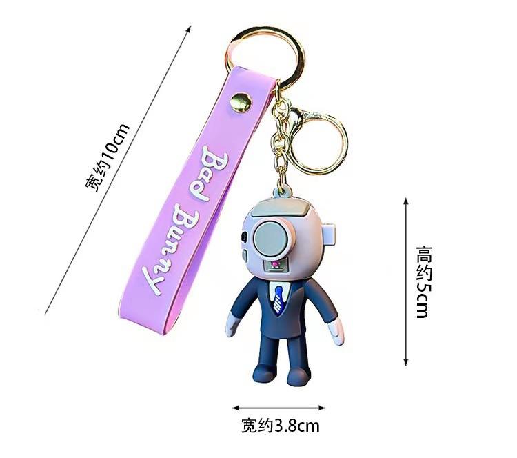 Portachiavi Cuphead Anime Cartone Animato Figure Mugman Bambola Uomo Toilette Skibidi Portachiavi Ciondolo Portachiavi Auto Giocattoli per Bambini Regali di Natale