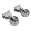 1 Pair Inflatable Boat Launching Wheels Locking Wheel Engineering Plastic Flip Up Dinghy Towing Wheels for Boat Trailer