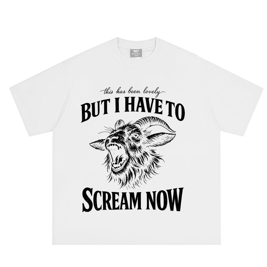 It Has Been Lovely But I Am Going To Scream Now Funny Goat Meme Tshirt Unisex Unisex Vintage Tshirt Shortsleeved Losoe Cotton Tees