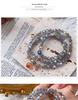 Natural Gray Moonstone Labradorite Aquamarine Triple Beaded Bracelet Necklace for Women - High Shine