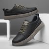 Mode Sommer Hohle Atmungsaktive Lederschuhe Luxus Freizeitschuhe Outdoor Herren Sneaker Skateboard Herrenschuhe Echtes Leder Ballerinas Herren