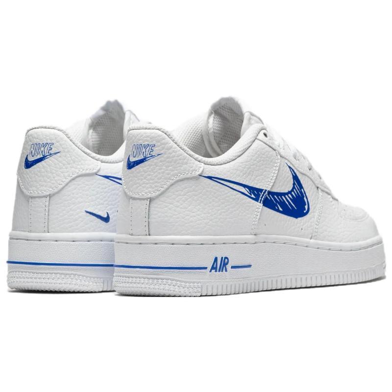 Nike Air Force 1 Low Sketch White Royal GS Sneakers DM3177-102