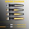 4X Sequential LED Motorcycle Turn Blinker Signal Indicator Marker Amber Light