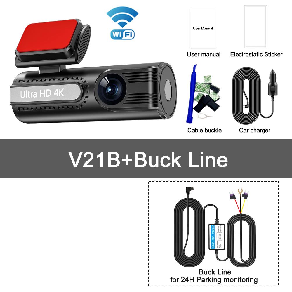 Ultra HD 4K Dash Cam For Car DVR 4K+1080P Front Rear Dash Camera With WiFi GPS 24h Parking Night Vision Video Recorder Black Box