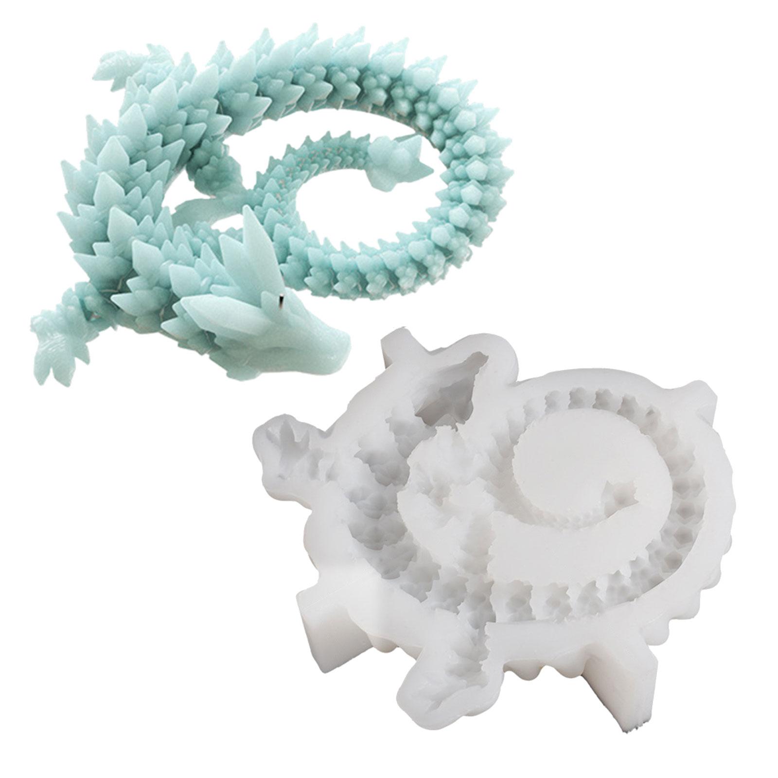 

Chinese Dragon Ornaments Mold Easy to Use Silicone Candle Molds Animal Decorations Mould for Handmade Art Projects