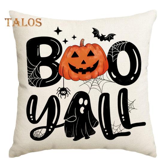 

Наволочка с рисунком мультяшного призрака, квадратная форма, спальня, гостиная, диван, украшение для вечеринки в честь Хэллоуина, наволочка, чехол для подушки 45x45cm
