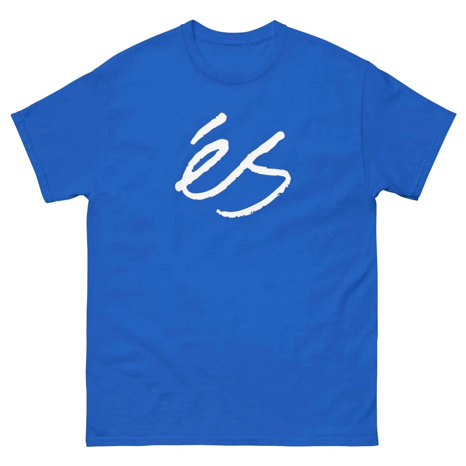 New ES Skateboards Jumbo Logo T-Shirt High-end Luxury Unisex Style Both of Men and Women S разноцветный