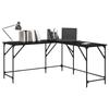 L shaped Corner Desk Black Oak Effect 149 x 149 x 75 cm