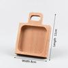 Square Handled Dish Wooden Snack Plate Durable Pastry Tray  Food Arrangement