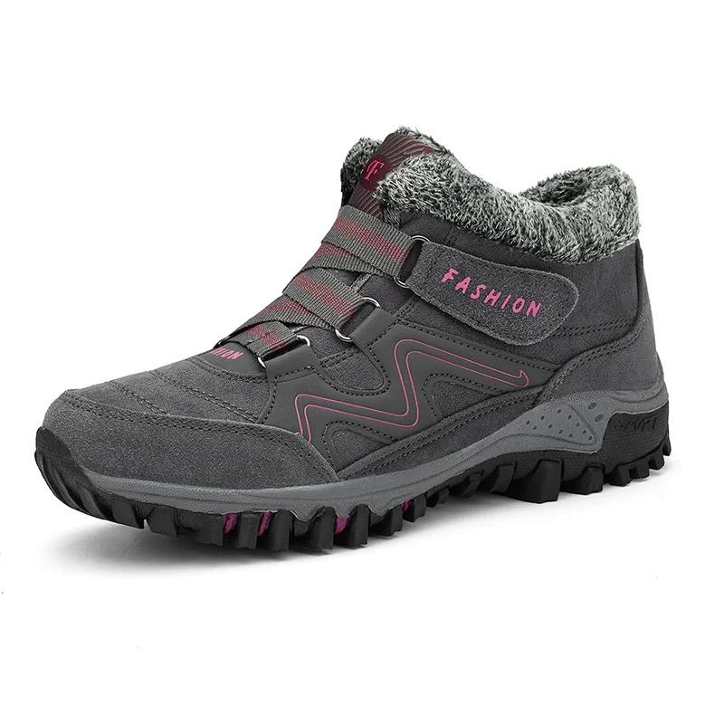 Fashion Winter Women Boots Outdoor Cotton Shoes Plush Platform Sneakers Wear-resistant Couple Snow Boots Ankle Boot Zapatillas De Mujer