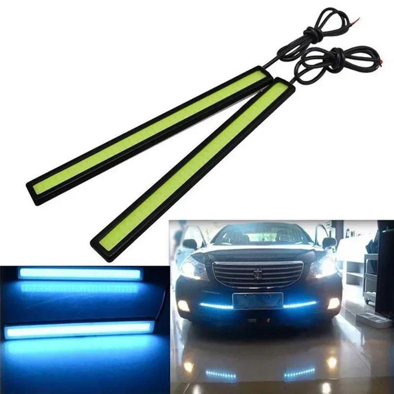 1/2pcs 17cm COB DRL LED 12V 6000K Waterproof Daytime Running Light Auto Strip Light Car COB Fog Lamp Car Styling Led DRL Lamp