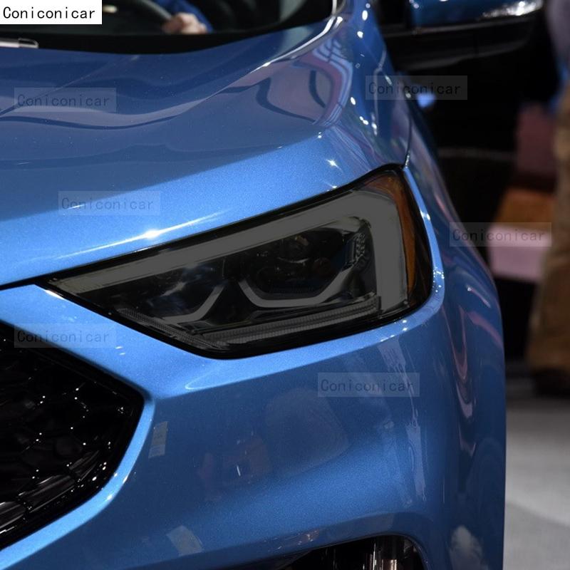 For FORD EDGE 2015-2021 2020 Car Headlight Black TPU Protective Cover Film Front Light Tint Change Color Sticker Accessories