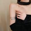 Euro-American Metal Open Armlet Bangle: Trendy Dual-Use Bracelet with Influencer Style