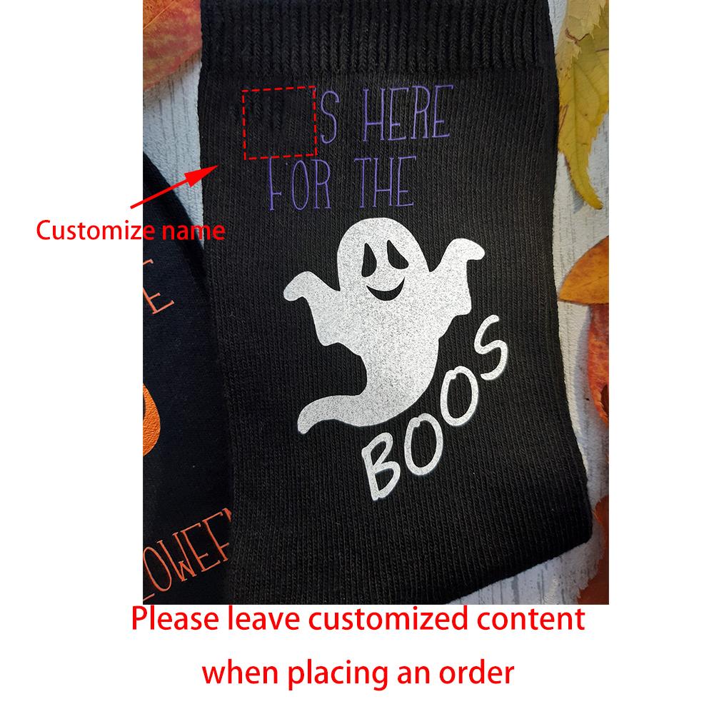 Personalised Halloween Socks Boo Pumpkin Autumn Spooky Socks Halloween Gothic Party Decor Accessories Photo Props Friend Present