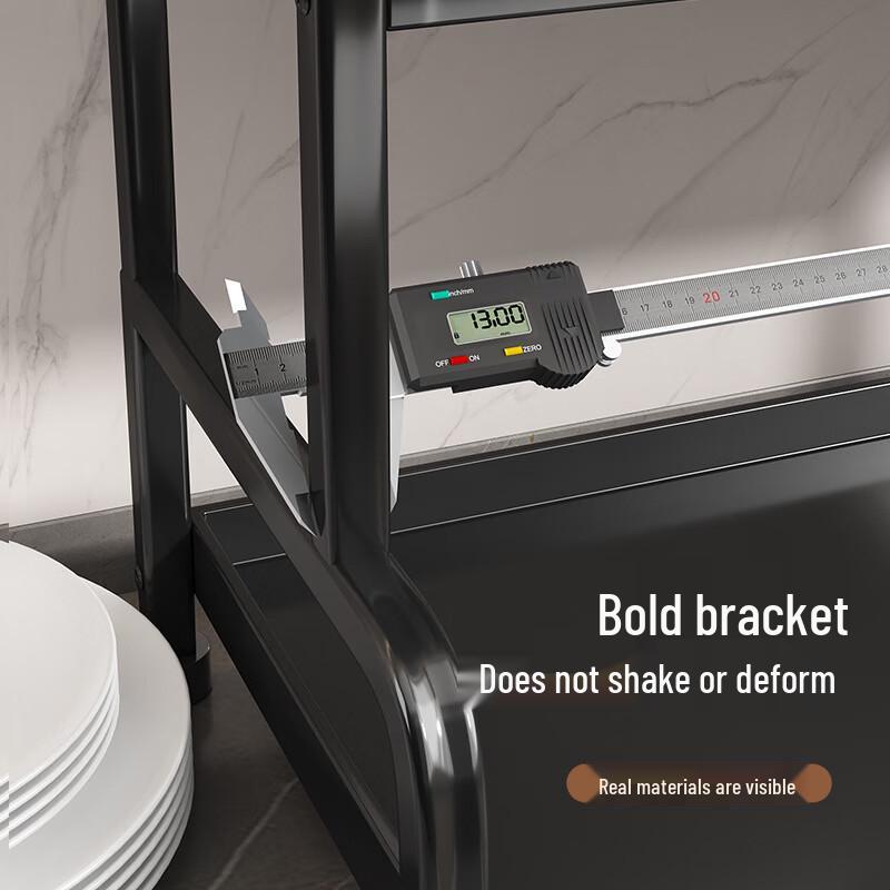 3-Tier Carbon Steel Multifunctional Kitchen Storage Rack
