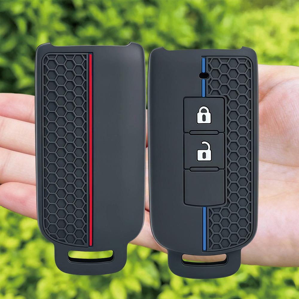 2 Button Key Cover For Mitsubishi Xpander Outlander ASX Pajero Eclipse Cross Montero Silicone Remote Car Key Case Cover Shell
