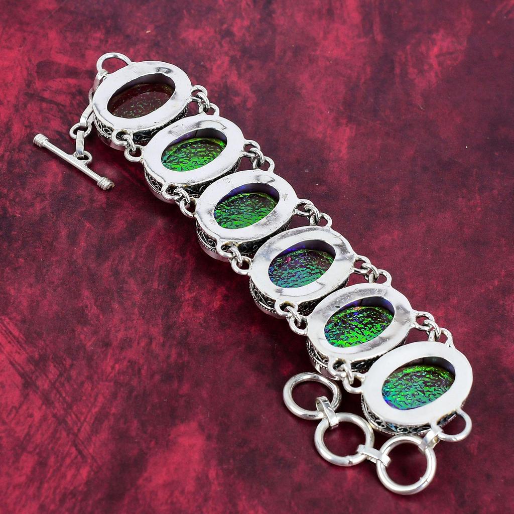 Pink Triplet Opal Bracelet, 925 Solid Sterling Silver Gemstone Jewelry, Handmade Bracelet, For Thanksgiving