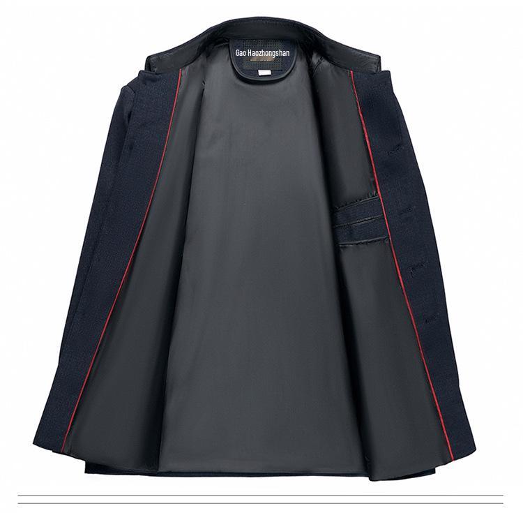 Men's Zhongshan Suit Set for Middle-Aged and Elderly - Autumn/Winter Grandpa's Tang Suit Outerwear