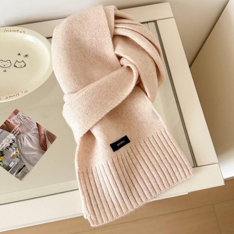 Unisex Wool Knit Scarf Soft Thick Warm Winter Students Daily Wear