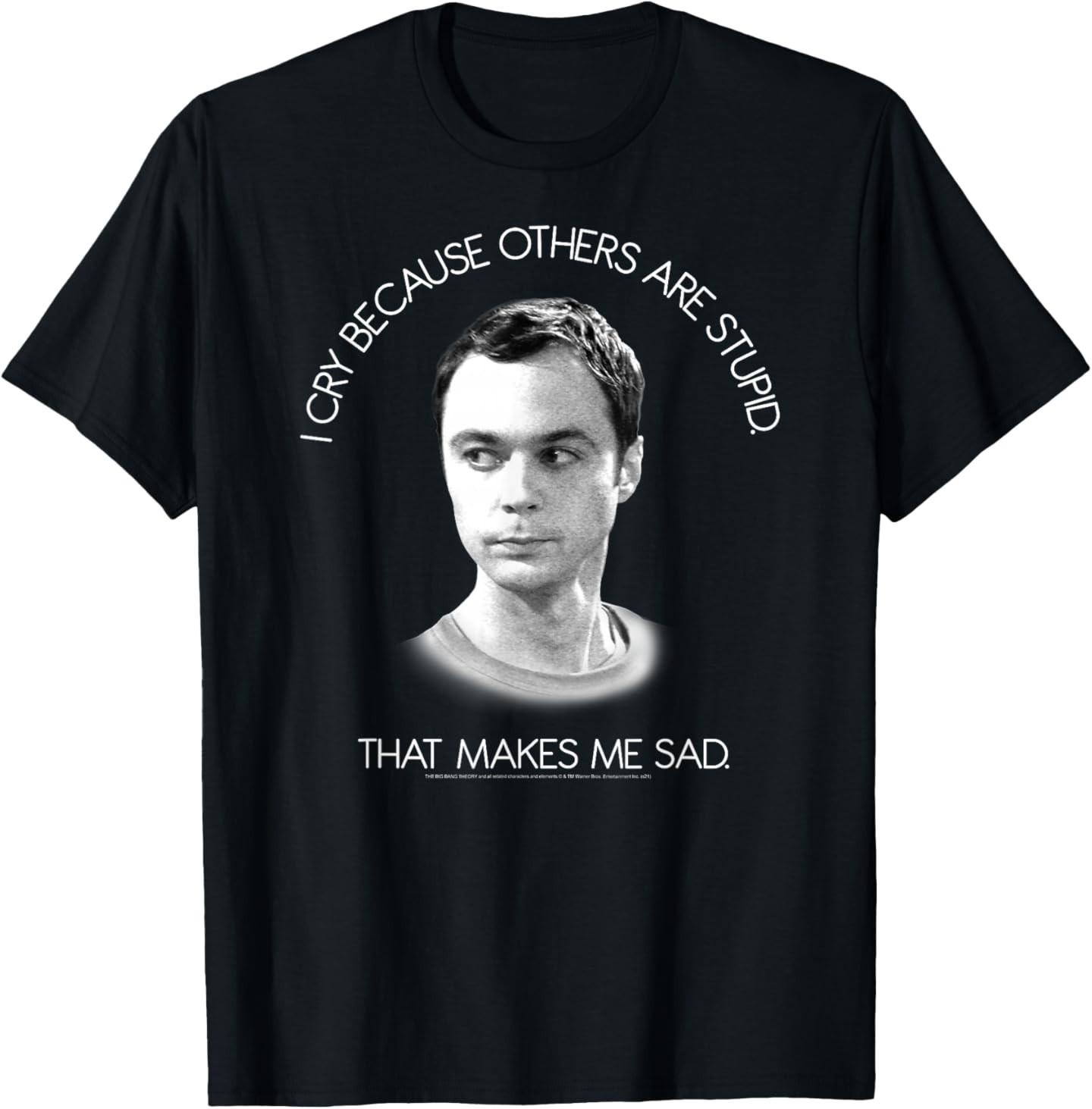 The Big Bang Theory I Cry Because Others are Stupid T-Shirt S разноцветный