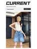 Women's Summer High-Waisted Embroidered Lace A-Line Denim Shorts - Loose Fit, Petite, Wide-Leg, Five-Point Design