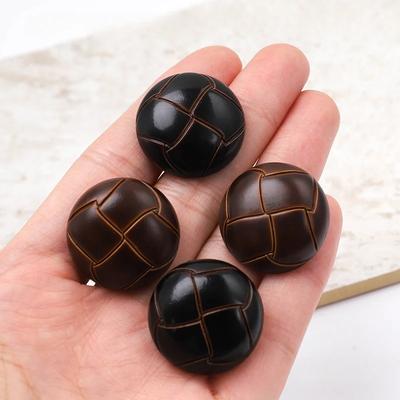 10pcs Turtle Buttons Leather Buttons Black Coat Windbreaker Coat Buttons Round Mushroom Button Clothing Loading Accessories