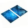 Tempered Glass Kitchen Boards with Blue Lines Graphics 2x40x52 Cm