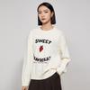 Women's Strawberry Jacquard Round Neck Sweater