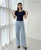 Roem Back Elastic Wide Denim Pants Rmtjg26G14