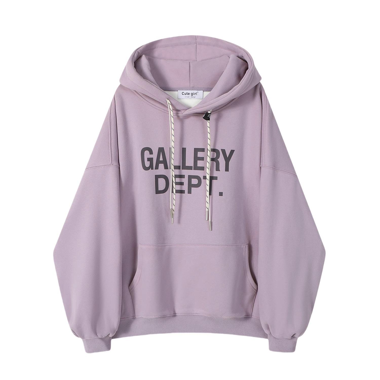 

Женский худи-свитер с надписью на флисовой подкладке розово-фиолетового цвета, осень/зима 2024 L