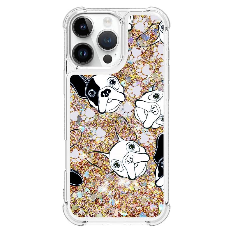 I Phone 16 Pro Max Case On For Funda iPhone 16 Pro MAX Cover Glitter Dynamic Liquid Case For Apple16 Plus 16ProMax Cases Etui