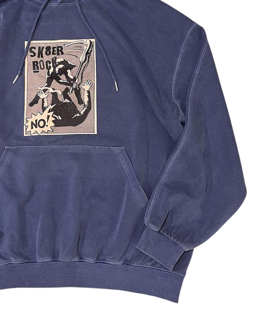 SK8ER ROCK No Control Pigment Sweat Hooded (Navy)