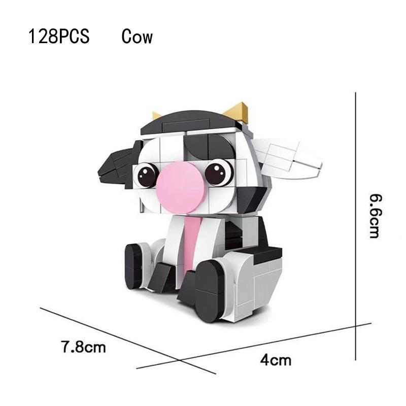 Creative Animal Koala Dog Kookaburra Penguin Flamingo Collie Sea Lions Raccoon Mini Figures Building Bricks Kid Block Toys