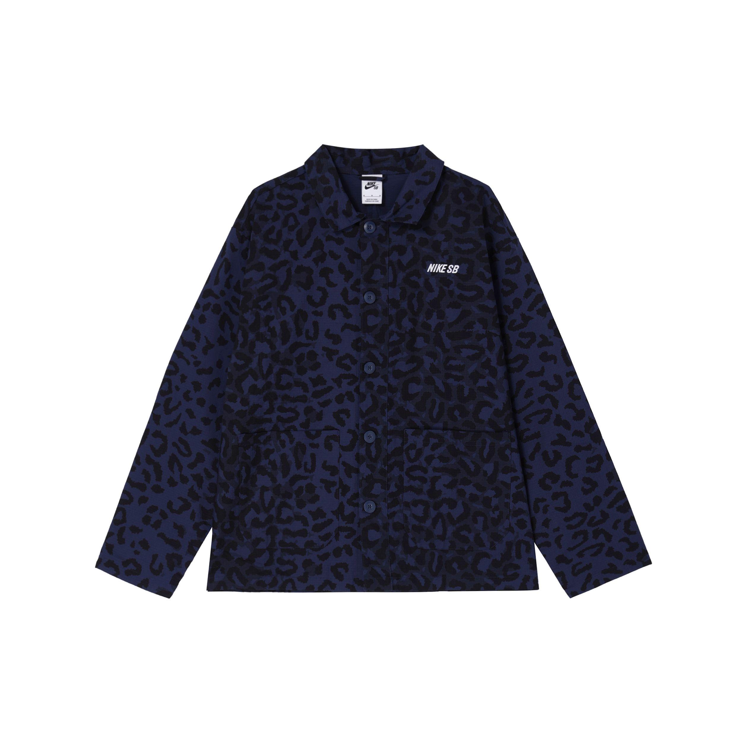 Nike SB Allover Print Skate Chore Coat Midnight Navy White FN2592-410 M