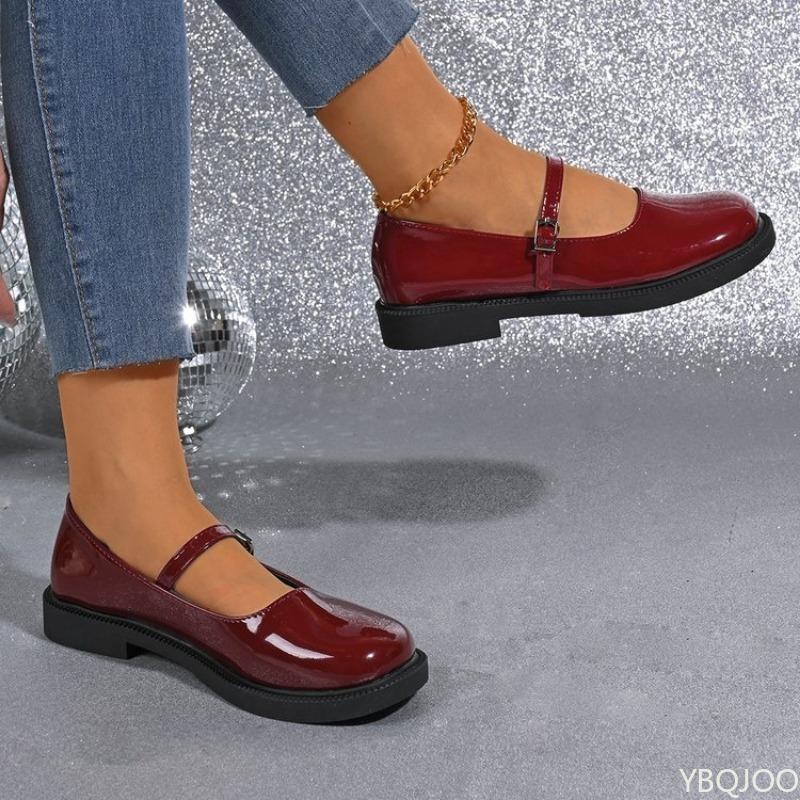 Flat Bottomed Women's Soft Top New Spring and Autumn Shallow Mouth Anti Slip Casual Single Shoe Mary Jane Daily Zapatos De Mujer