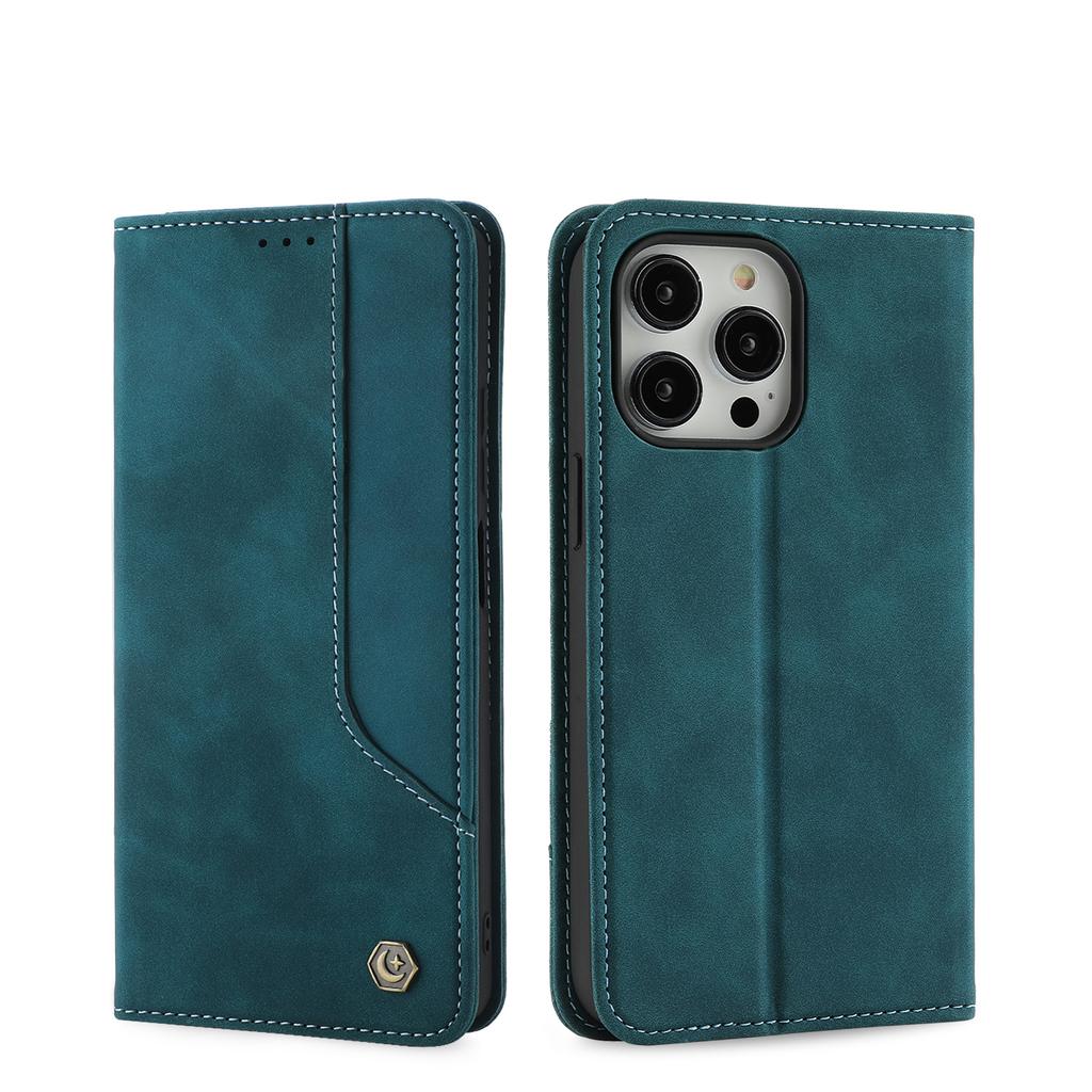  Vintage Strong Magnetic Wallet Case for iPhone 17 & Samsung S25 Ultra - Retro Flip Leather Card Holder Cover