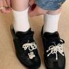 Beautiful Bowknot Shoe Adornments Sophisticated Pearls Bowknot Shoe Accessory Personalized Beaded Show Decoration