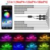 Car Motorcycle Decorative Light 12V RGB LED Ambient Light Kit with APP Music Control Flexible Waterproof Neon Light Strip