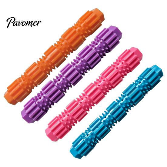 Dental Care Toys for Puppies Spiky Dog Chew Stick, Indestructible Toy, Teeth Cleaning Rubber Toy with Treat Dispensing Hole Aggressive Chewers,