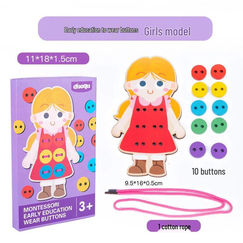 

Гра нанизування ґудзиків на нитку: Розвиваюча іграшка для пам яті та концентрації для дітей