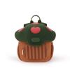Backpack Mushroom Shaped Apple Printed Schoolbag Leather Material Bag Kids Gift