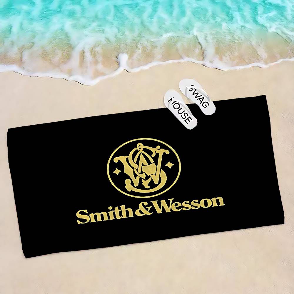 GUN SmithS W-WessonS Microfiber Printed Beach Towel Mountain Climbing Yoga Beach Swimming Running Absorbent Soft Towel